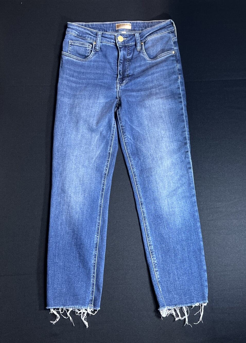 KUT from the Kloth Fab Ab Bootcut stretch jeans High Rise Raw Hem Size 4
